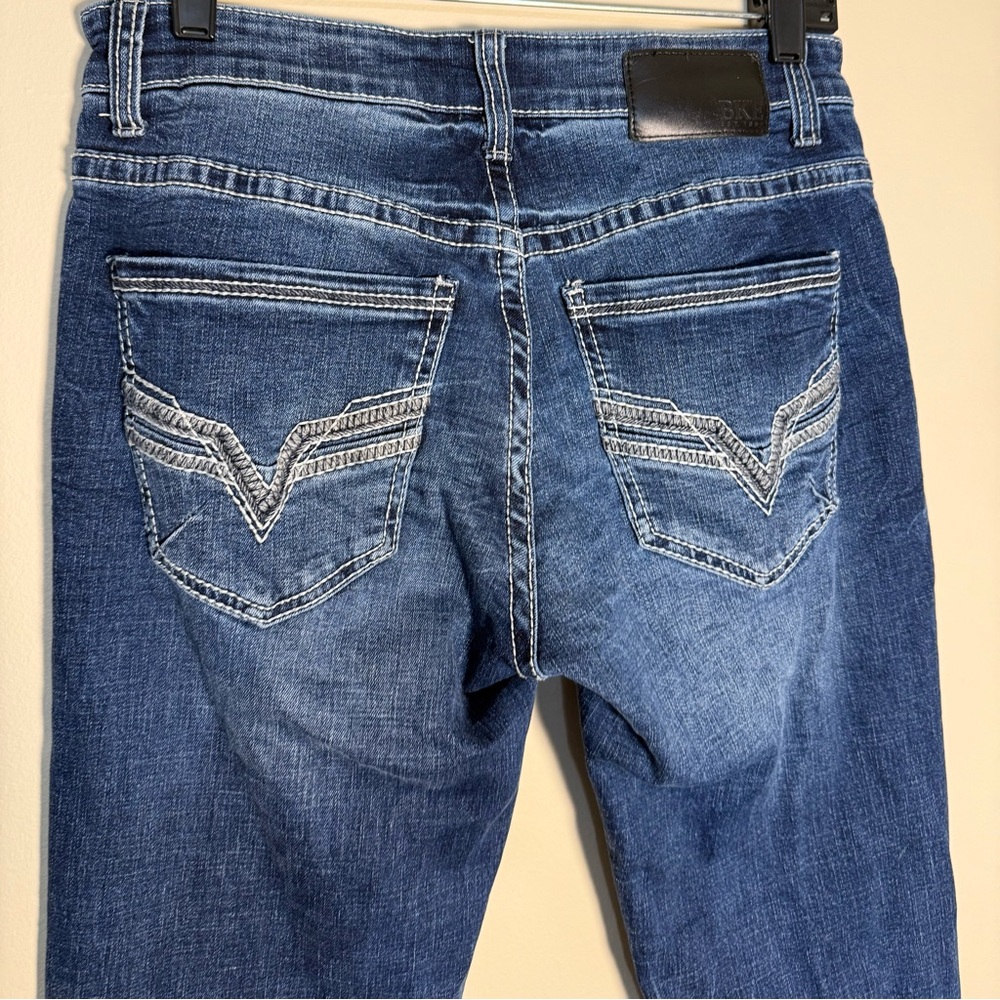 BKE The Buckle Alec Jeans 29x34 dark and light wash faded like new blue jeans - Picture 4 of 6
